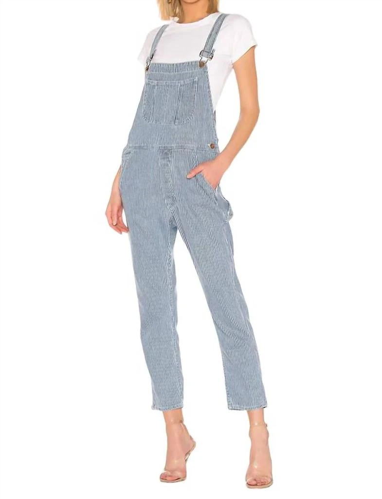 NSF Dolly Long Overalls In Blue/white 1