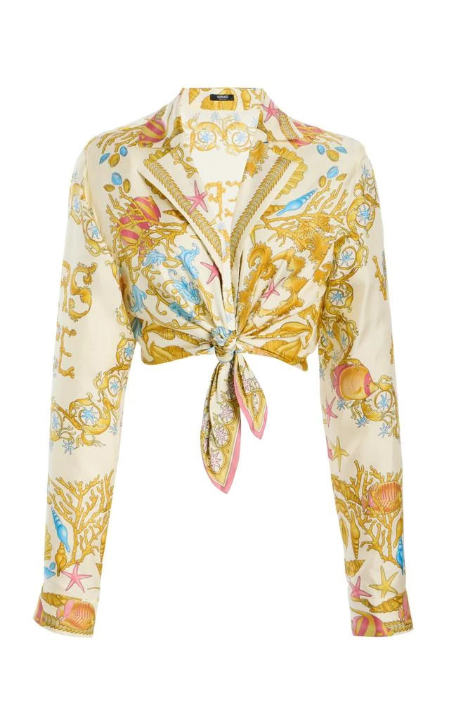 Versace Versace Printed Silk Twill Shirt - Moda Operandi 1