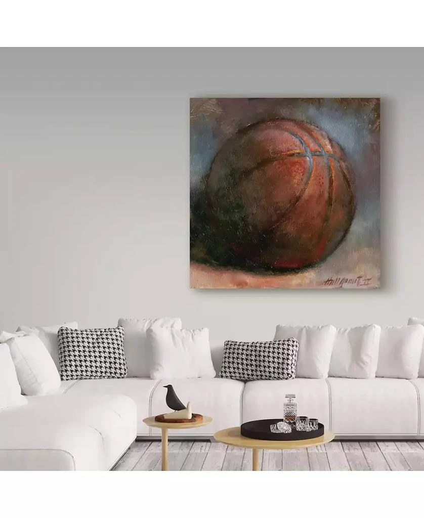 Trademark Global Hall Groat Ii 
Basketball
 Canvas Art - 18" x 18" 3