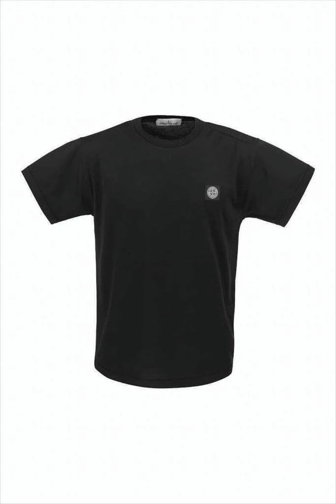 Stone Island Classic Black T-Shirt with Round Neckline