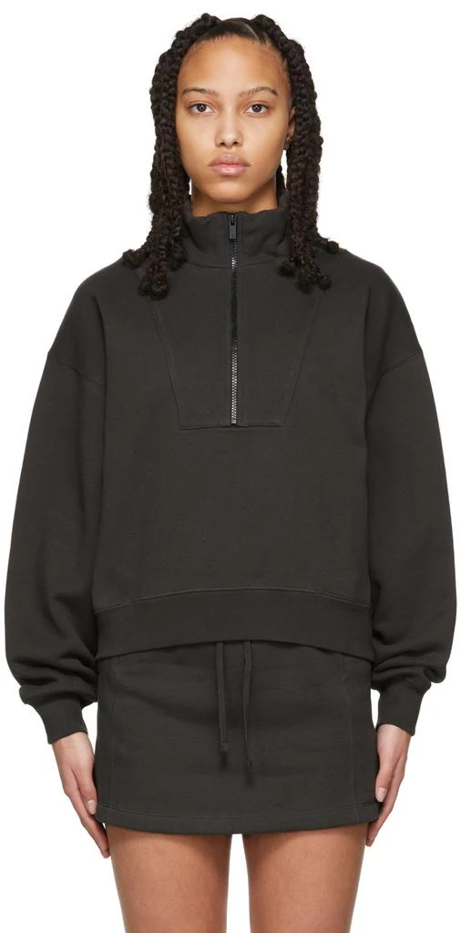 Fear of God ESSENTIALS Black 1/2 Zip Pullover Sweatshirt 1