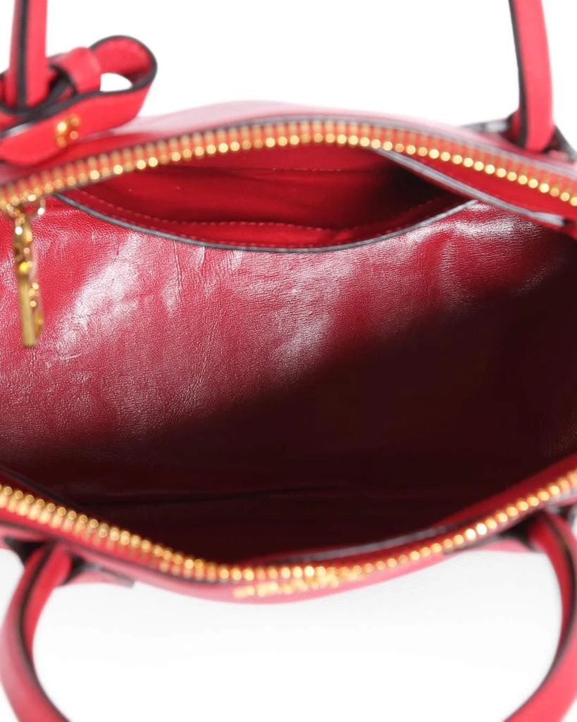Prada Prada Red Saffiano Leather Medium Dome Satchel Bag 5