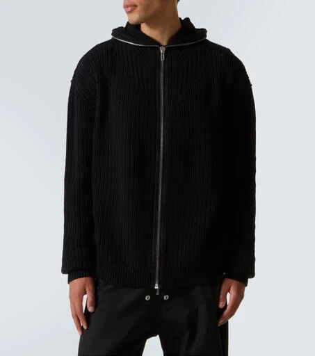 Rick Owens Ribbed-knit virgin wool zip-up sweater 3