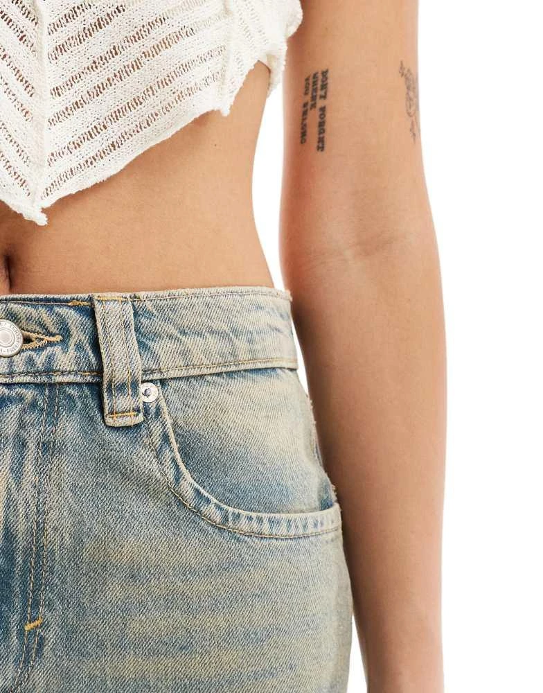 Free People Free People low-waist wide leg jeans in mid blue 3