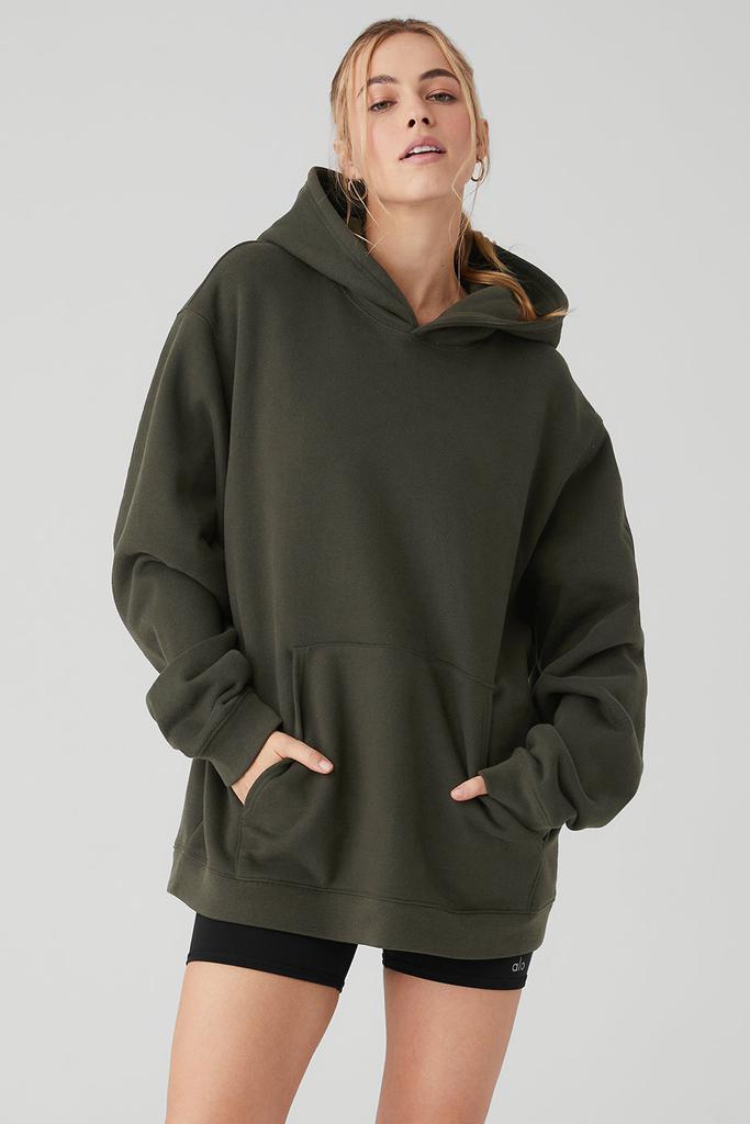 Alo Yoga Renown Heavy Weight Hoodie - Stealth Green