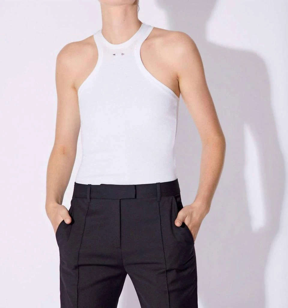 BARBARA BUI Barbara Bui - Halterneck Ribbed Jersey Tank Top 1