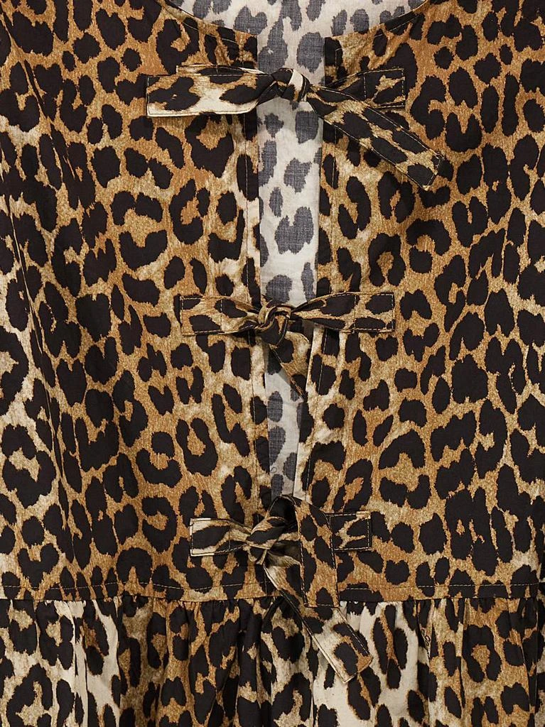 Ganni Ganni Leopard Poplin Dress 4