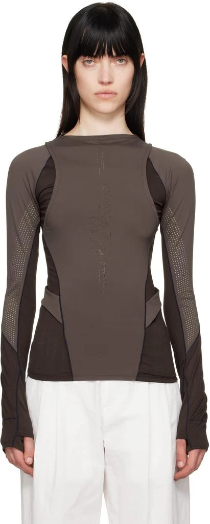 Hyein Seo Brown Track T-shirt 1