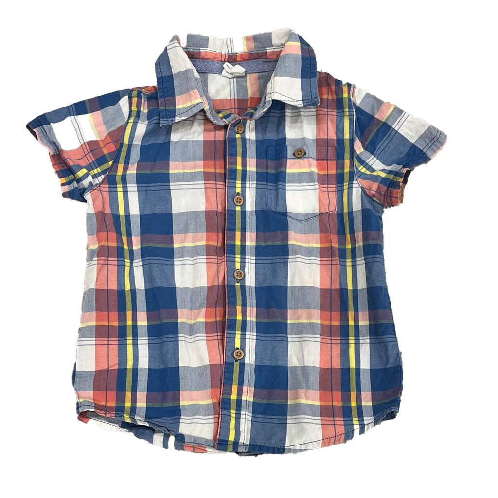 Egg Boys Blue | Pink Plaid Button Down Short Sleeve