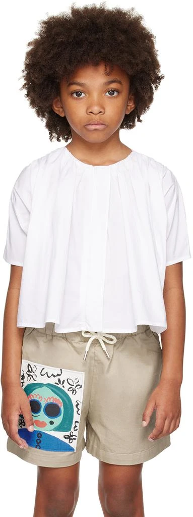 Marni Kids White Embroidered Shirt