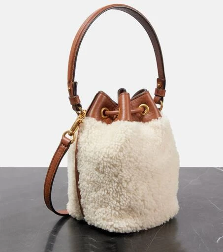 Valentino VLogo Signature shearling bucket bag 4
