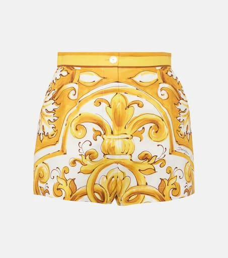 Dolce 
Gabbana Majolica high-rise cotton shorts 1