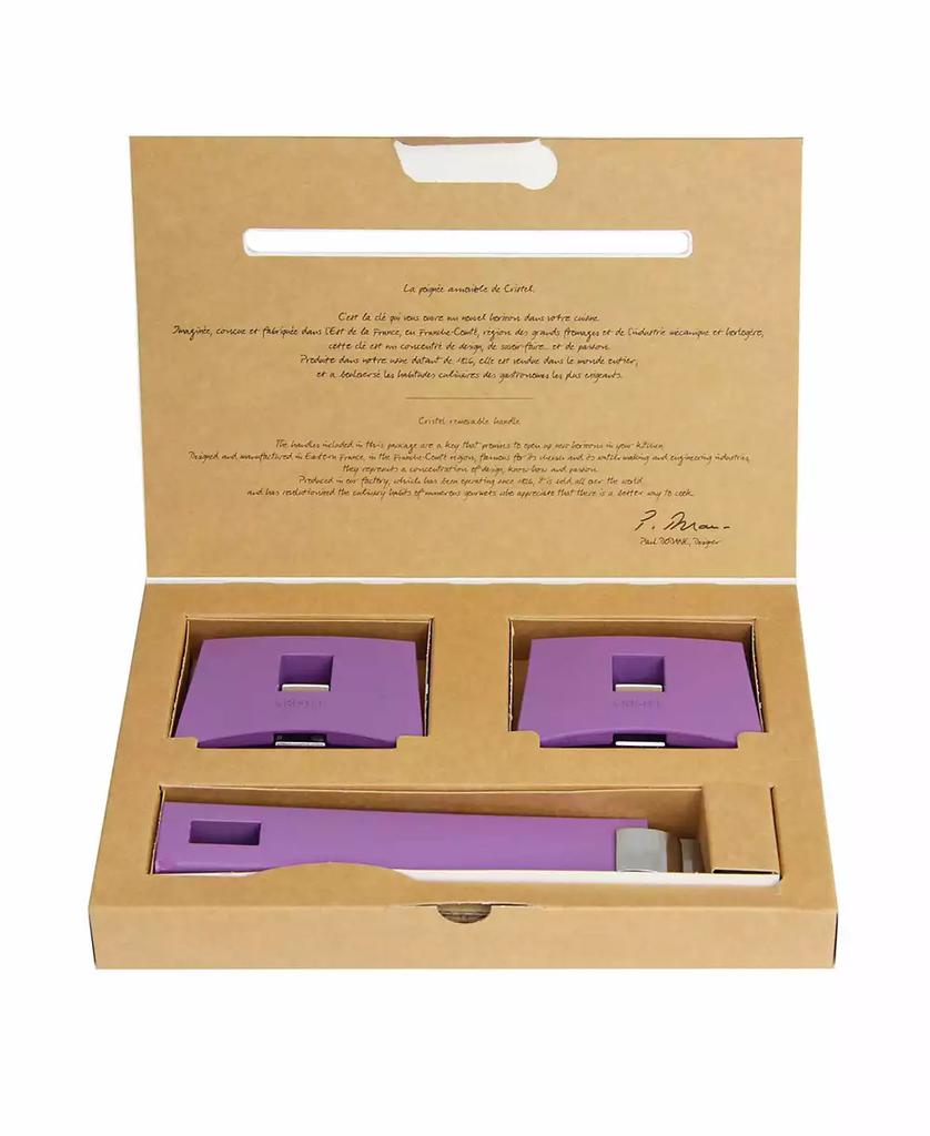 Cristel 3-Pc. Set Lavender Removable Pot & Pan Handles