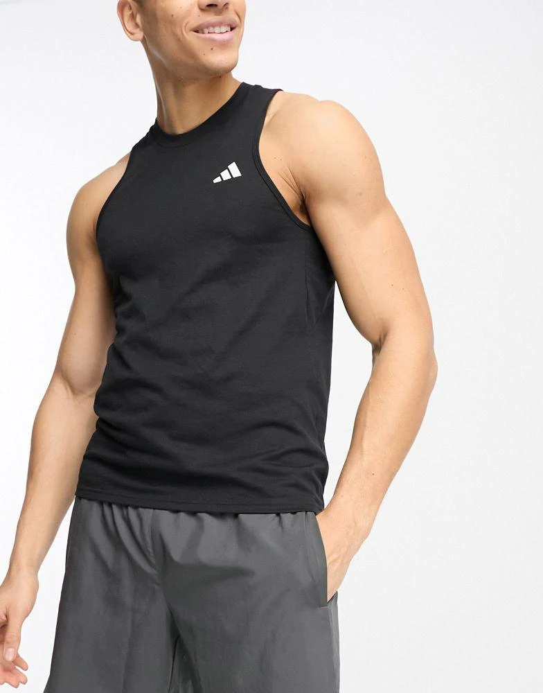Adidas adidas Training Essential logo vest in black 1