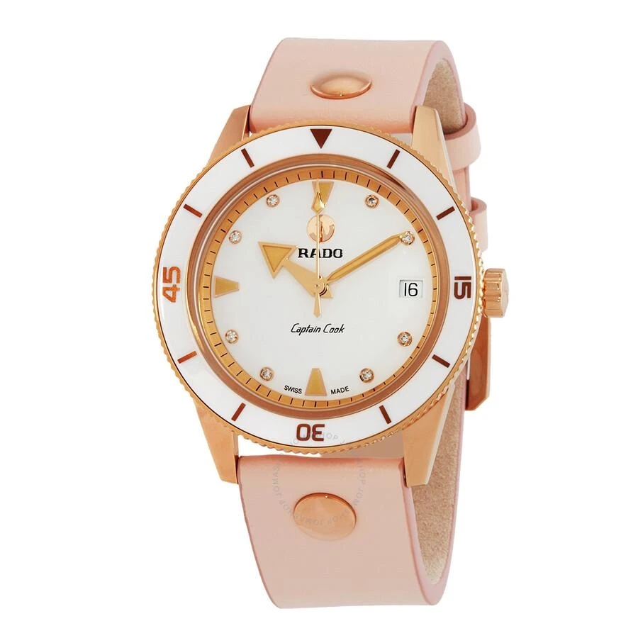 Rado Captain Cook Automatic Diamond White Dial Ladies Watch R32139708 1