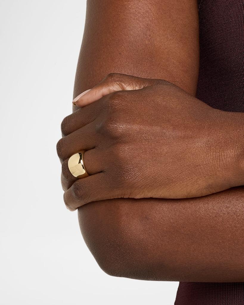 LANA 14K Yellow Gold Curved Bubble Ring