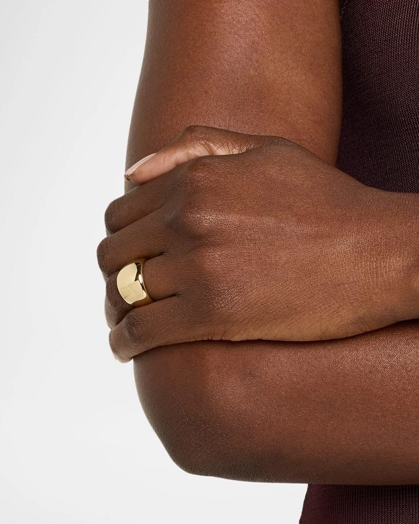 LANA 14K Yellow Gold Curved Bubble Ring 2