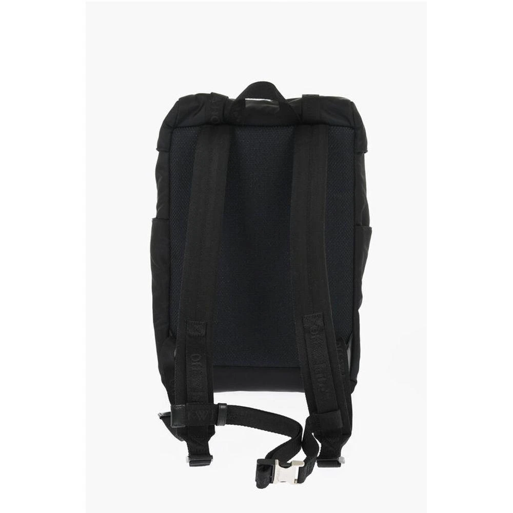 Off-White Off- Solid Color Nylon Hiking Men's Backpack 3