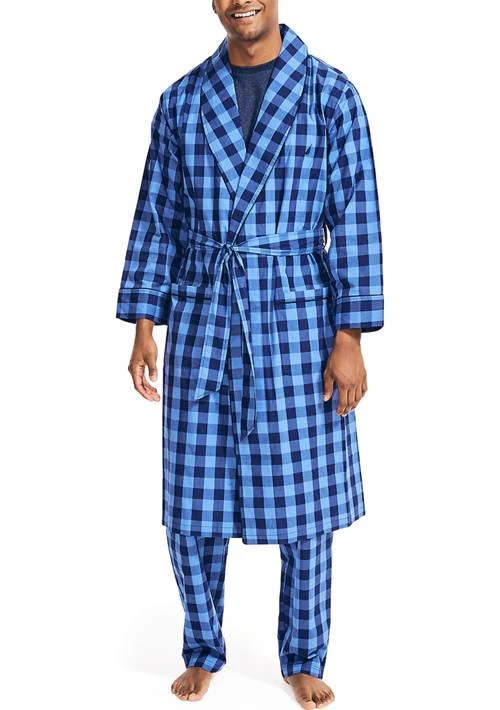 Nautica Buffalo Plaid Shawl Collar Robe 1