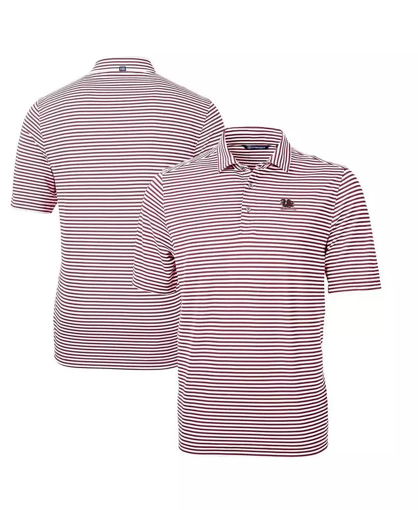 Cutter 
Buck Men
s Garnet South Carolina Gamecocks Vault DryTec Virtue Eco Pique Stripe Polo 1