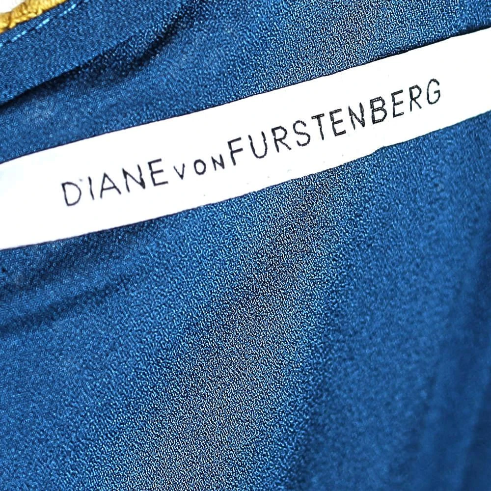 Diane von Furstenberg Diane von Furstenberg Yellow Lace Contrast Lined Shift Dress M 5