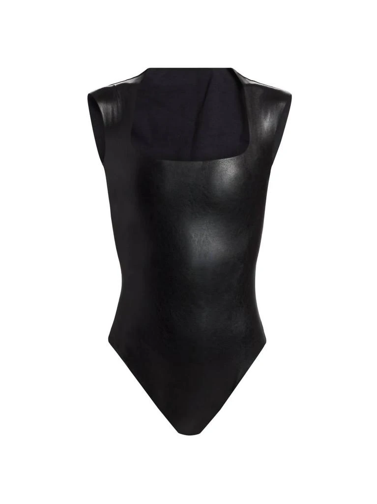 Commando Commando - Faux Leather Cap Sleeve Bodysuit 7
