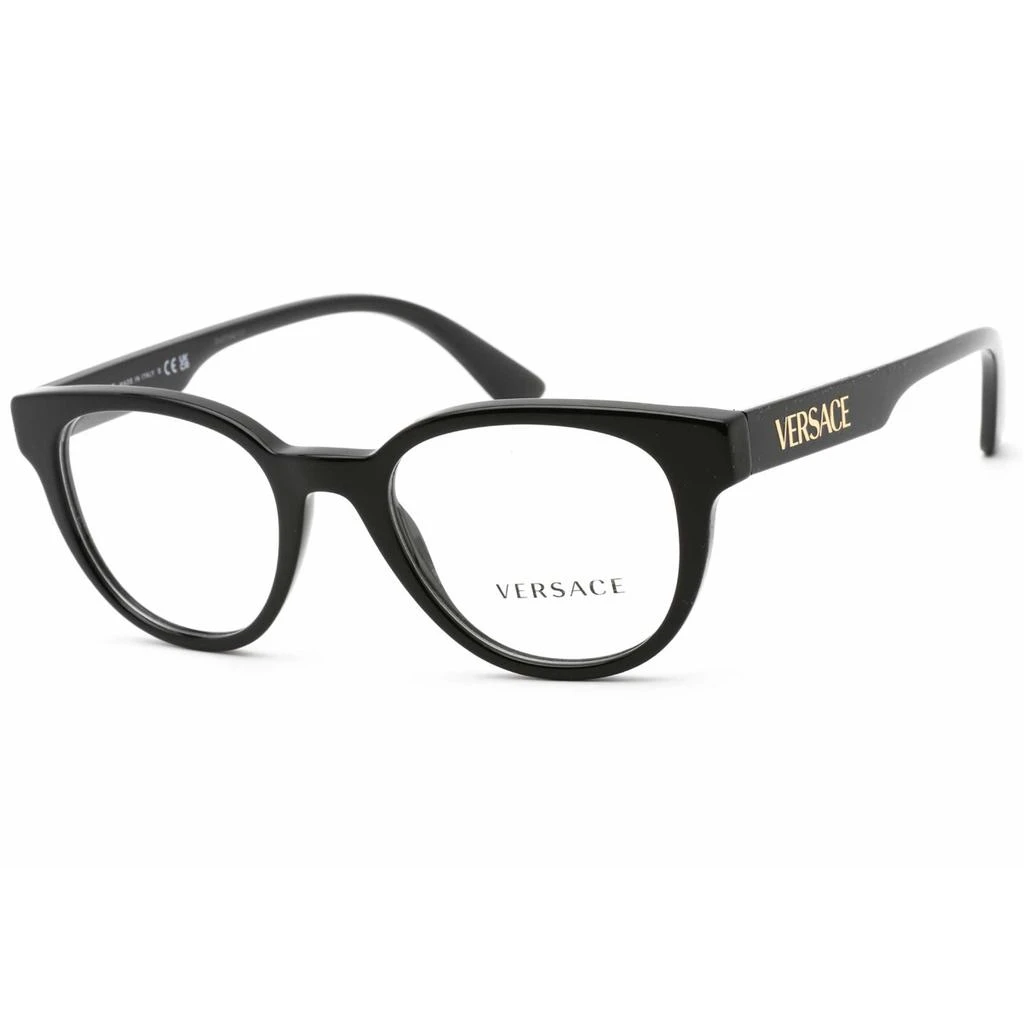 Versace Versace Men's Eyeglasses - Black Round Full Rim Frame Clear Demo Lens | 0VE3317 GB1 1