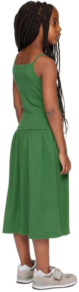 Gil Rodriguez SSENSE Exclusive Kids Green Lapointe Dropwaist Dress 3