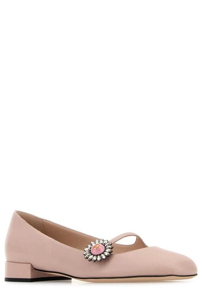 Valentino Valentino Preshoes Embellished Square Toe Ballet Flats 2