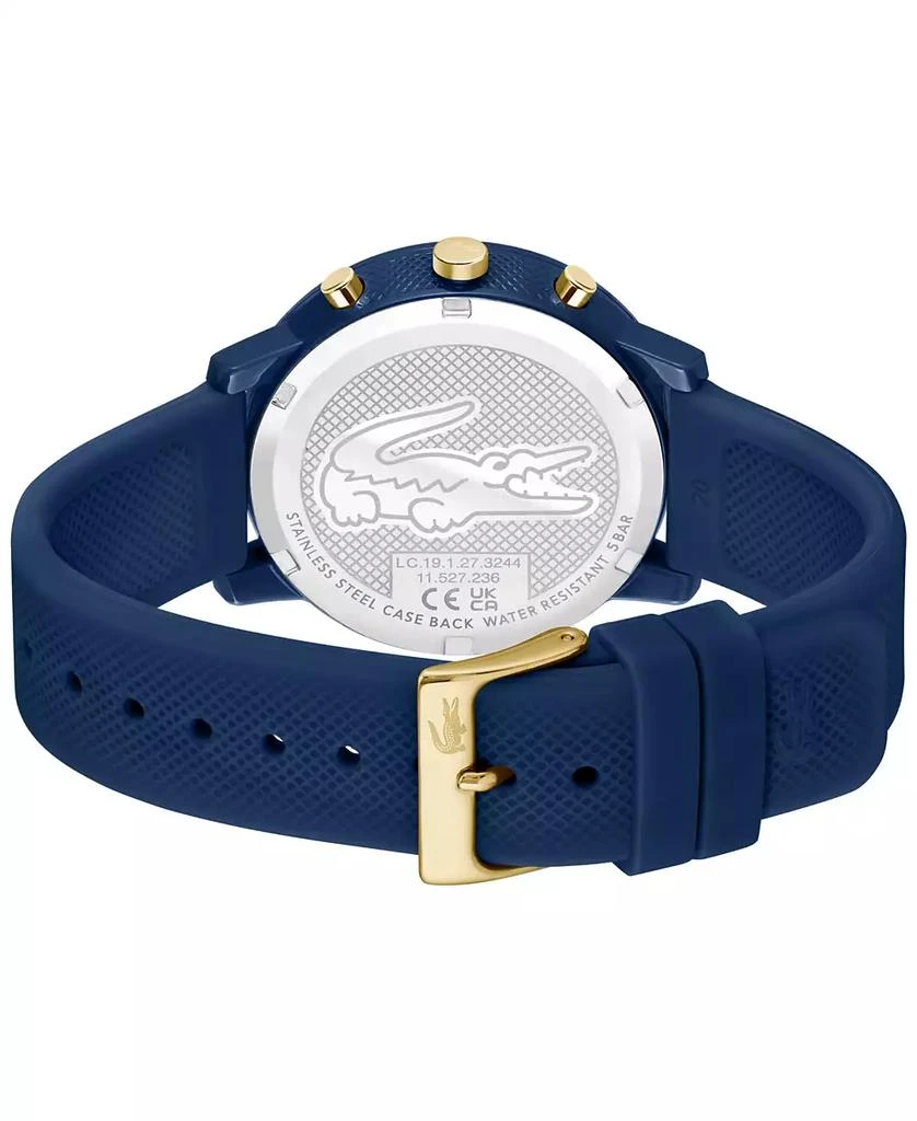 Lacoste Men's L 12.12. Chrono Blue Silicone Strap Watch 43mm 3