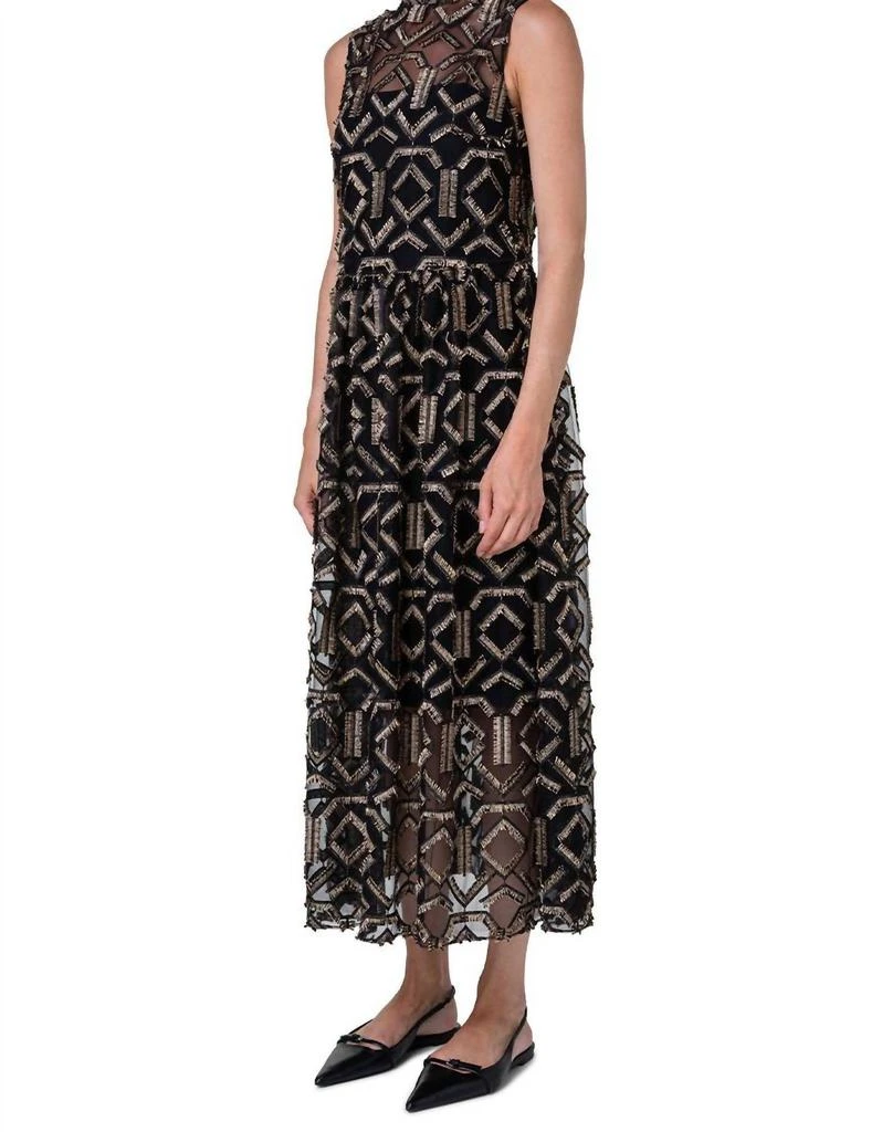 Akris Punto - Geometric Metallic Tulle Mock Turtleneck Midi-Dress  On Sale  Now with Up to 69% Off | Discover Exclusive Deals & Savings at BeyondStyle   Authentic Akris women > dresses >