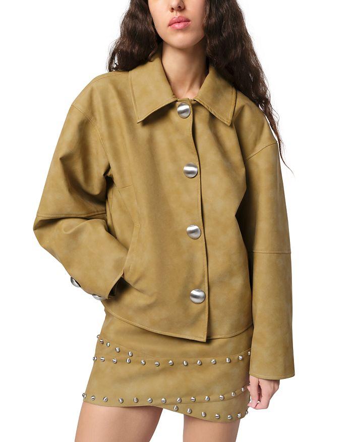 Apparis Indio Faux Leather Cropped Jacket