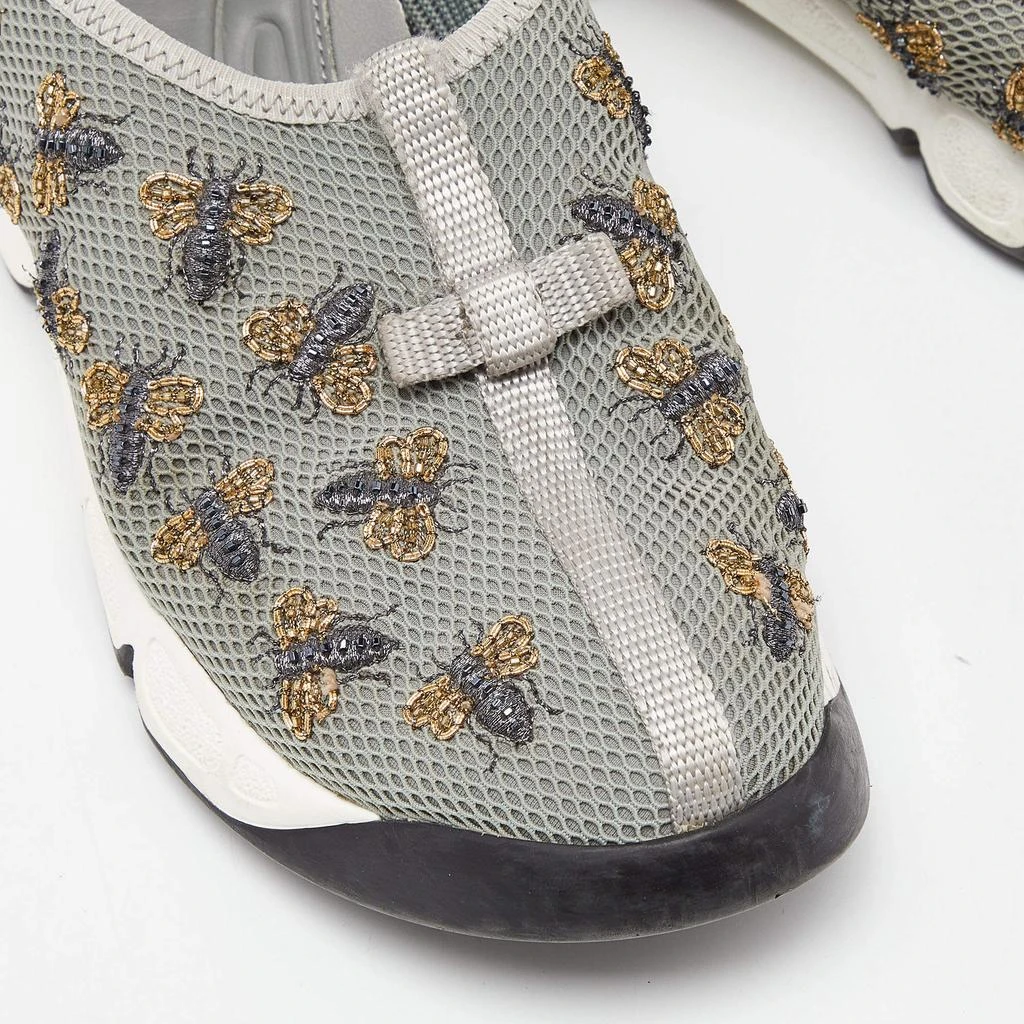 Dior Dior Grey Beads Embellished/ Embroidery Mesh Fusion Sneakers Size 36 7