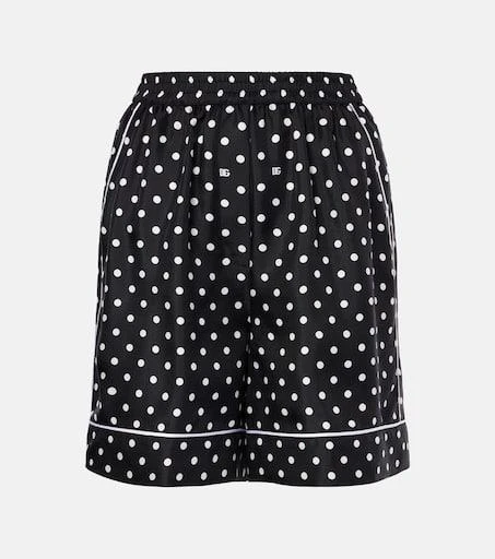 Dolce 
Gabbana Polka-dot silk twill shorts 1