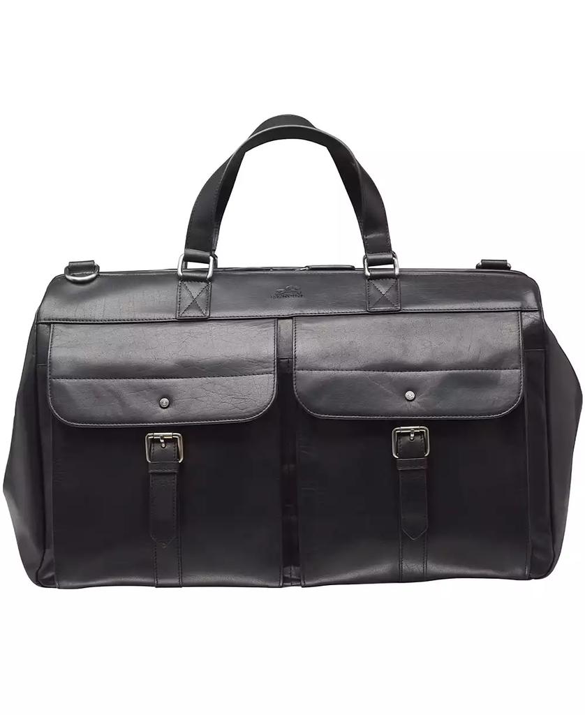 Mancini Leather Goods Men's Buffalo Dowel Rod Duffle Bag for Carry-On Travel