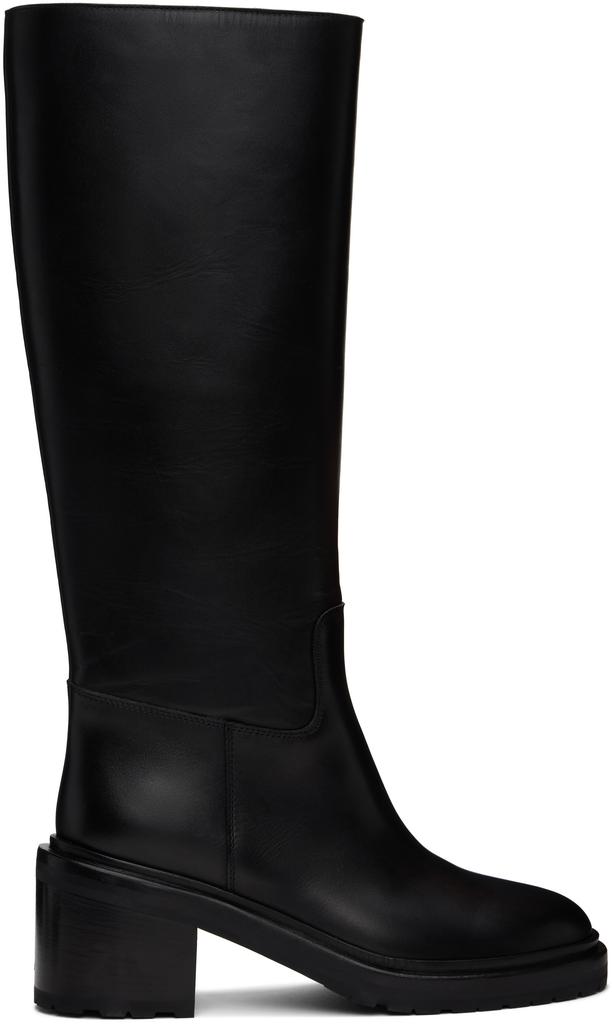 LEGRES Black Riding Heel Tall Boots