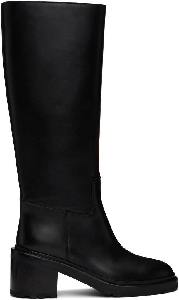 LEGRES Black Riding Heel Tall Boots 1
