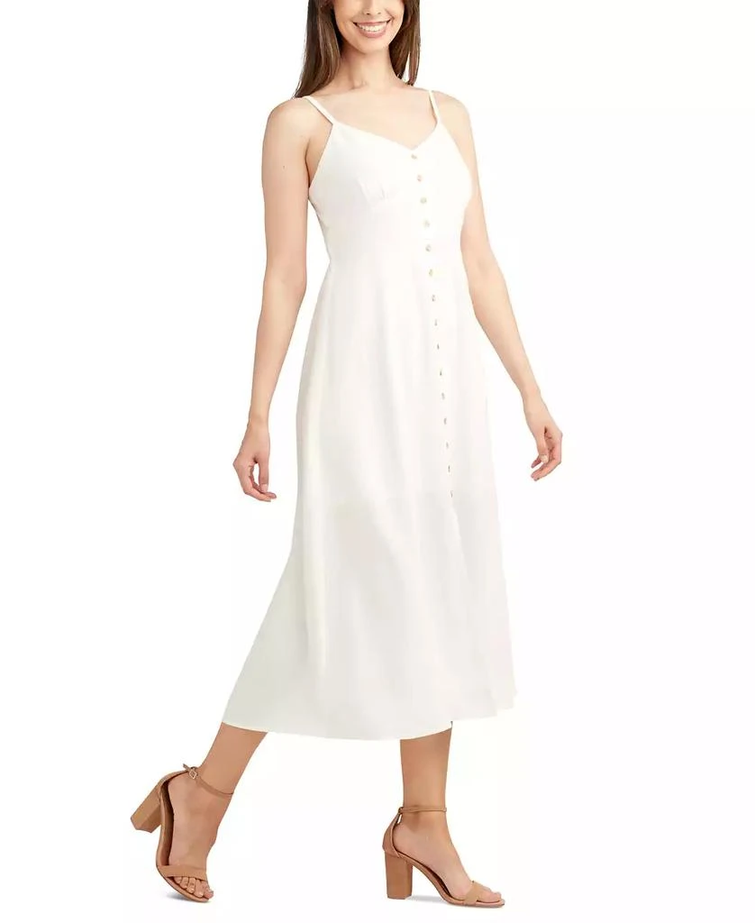 BCX Juniors' Button-Front Sleeveless Midi Dress 4