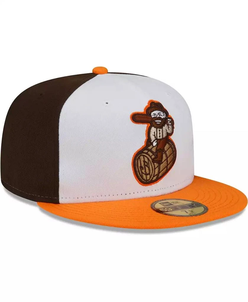 New Era Men's White/Orange Bowling Green Hot Rods Theme Night 59FIFTY Fitted Hat 2