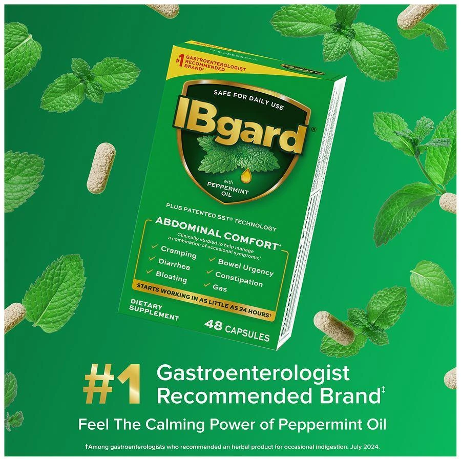 Ibgard Gut Health Supplement, Peppermint Oil Capsule for Abdominal Comfort 3