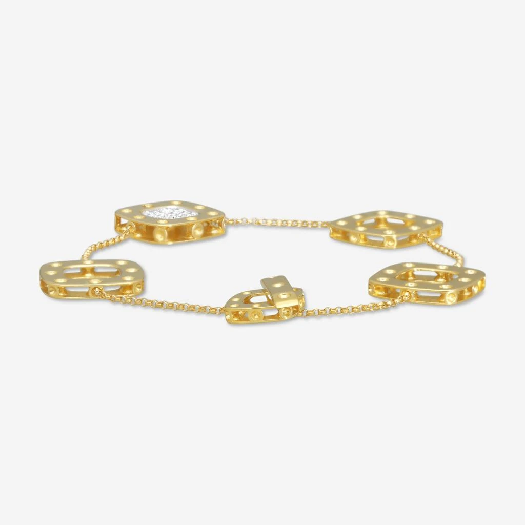 Roberto Coin Roberto Coin Pois Moi 18K Yellow 
White Gold Diamond Bracelet 777923AJLBX0-copy 3
