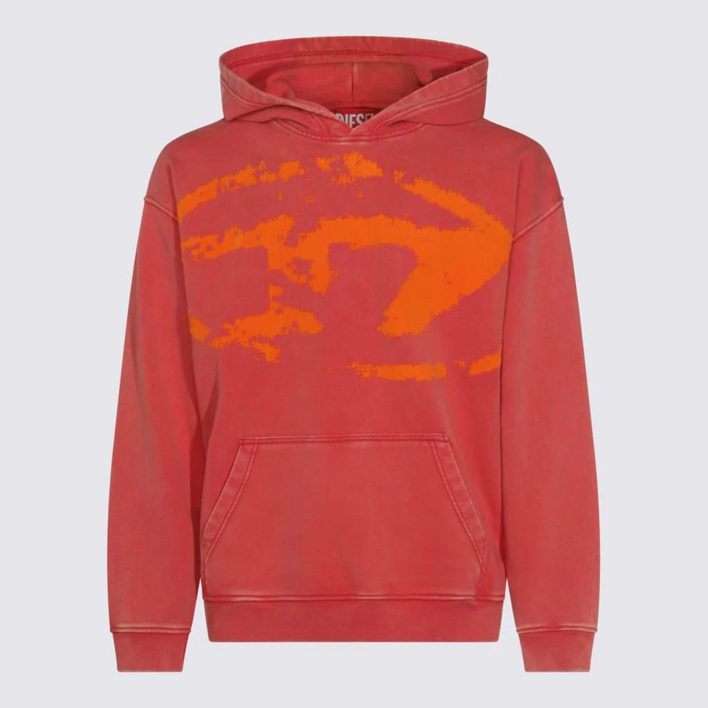 Diesel Red Cotton Sweatshirt 1