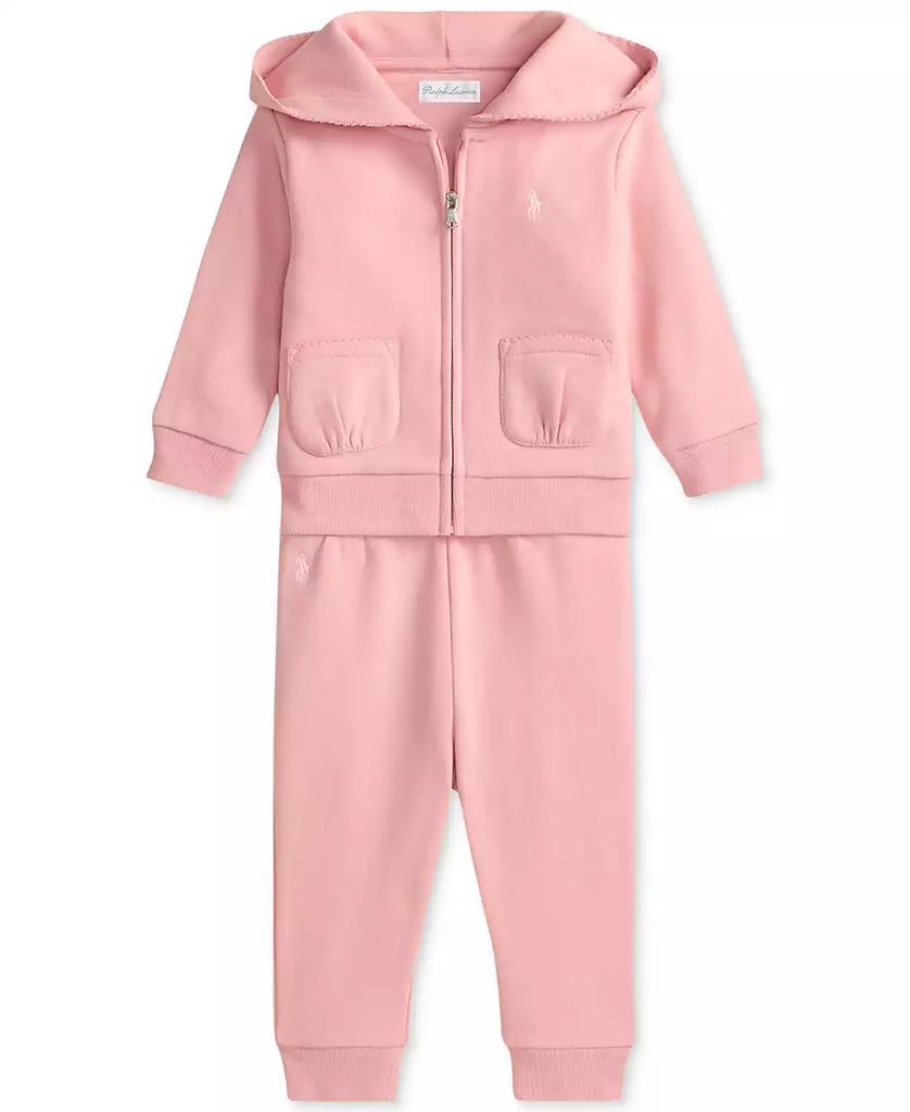 Ralph Lauren Baby Girls Fleece Hoodie 
Pant Set