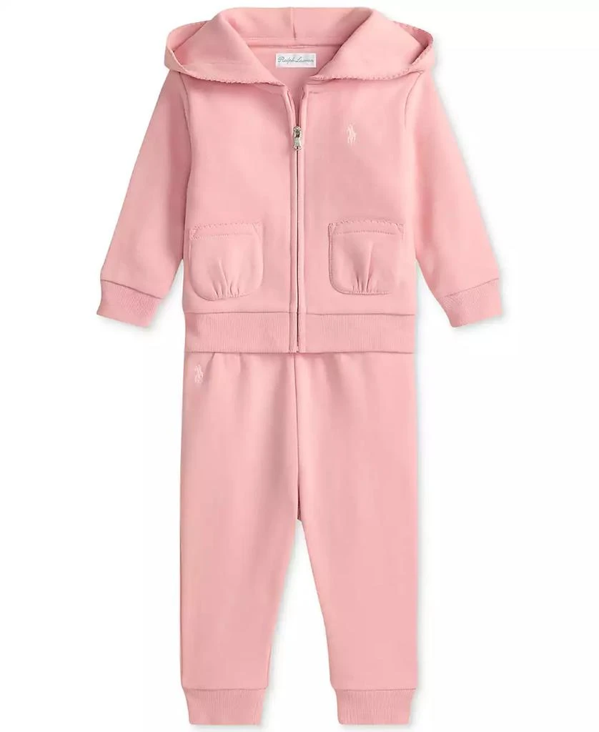 Ralph Lauren Baby Girls Fleece Hoodie 
Pant Set 1