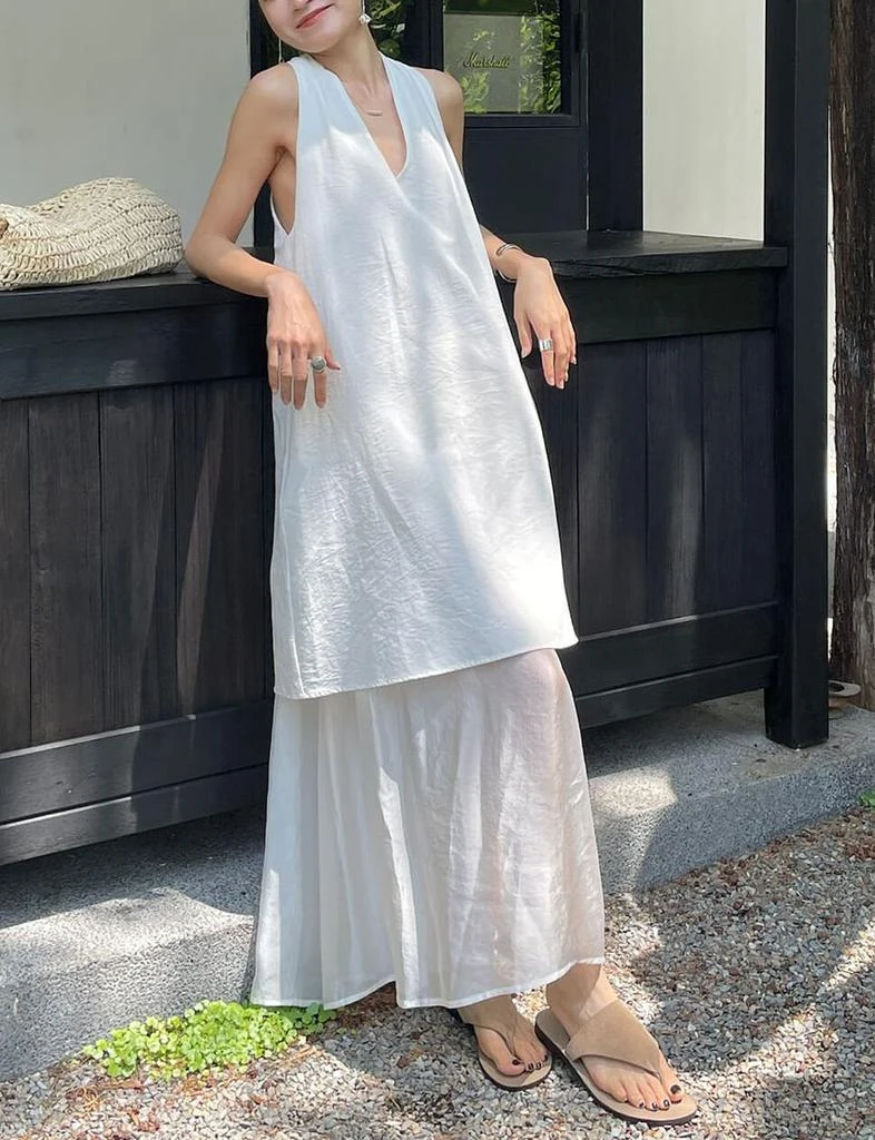 Pixie Market Dakota Layered Dress in White 3