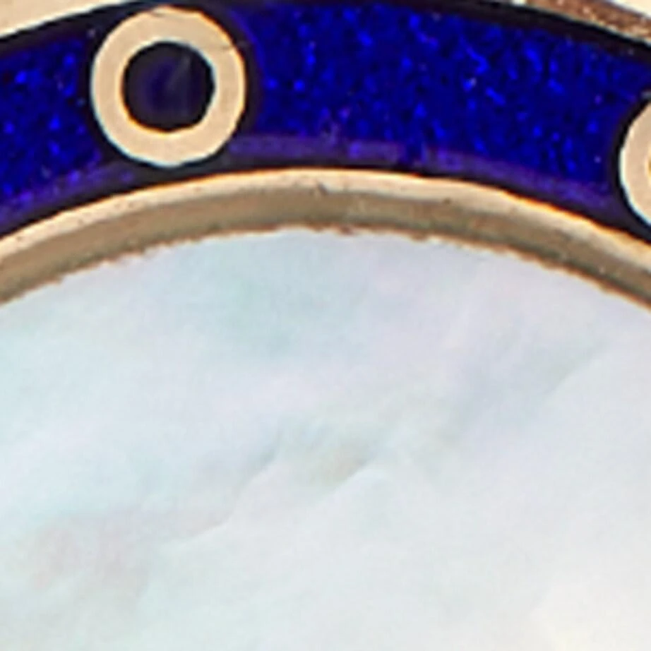 Deakin & Francis Yellow Gold and Sapphire Chain-Link Cufflinks 7