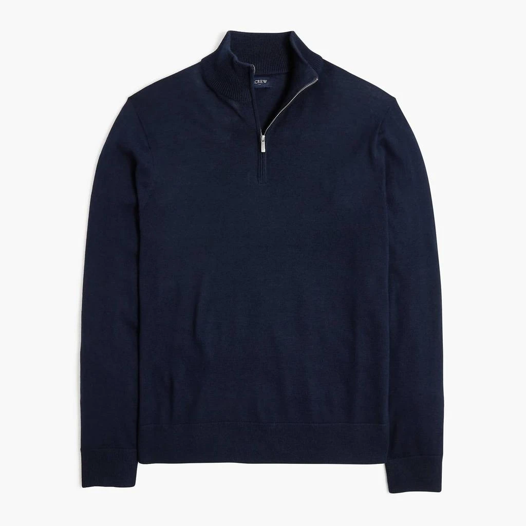 J. Crew Men's Merino Wool-Blend Half-Zip Sweater In Navy 1