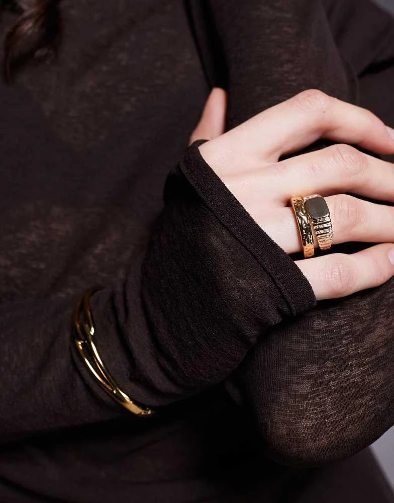 ASOS ASOS DESIGN grown on neck drape top in chocolate 3