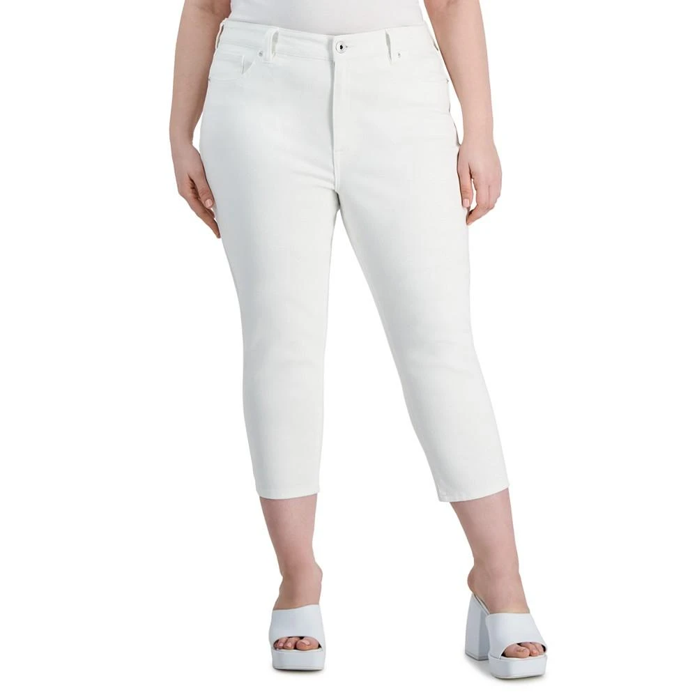 Celebrity Pink Trendy Plus Size Mid-Rise Skinny Cropped Jeans 1