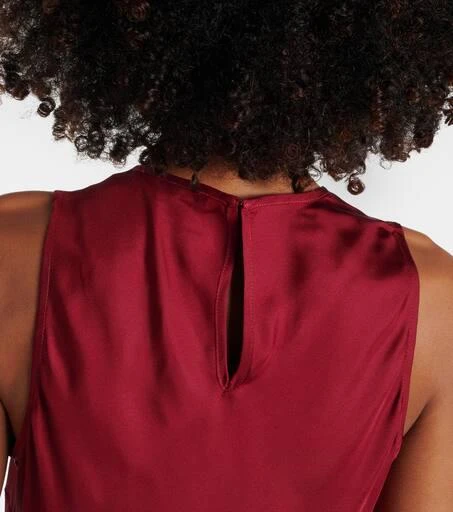 Asceno Valencia silk twill slip dress 6
